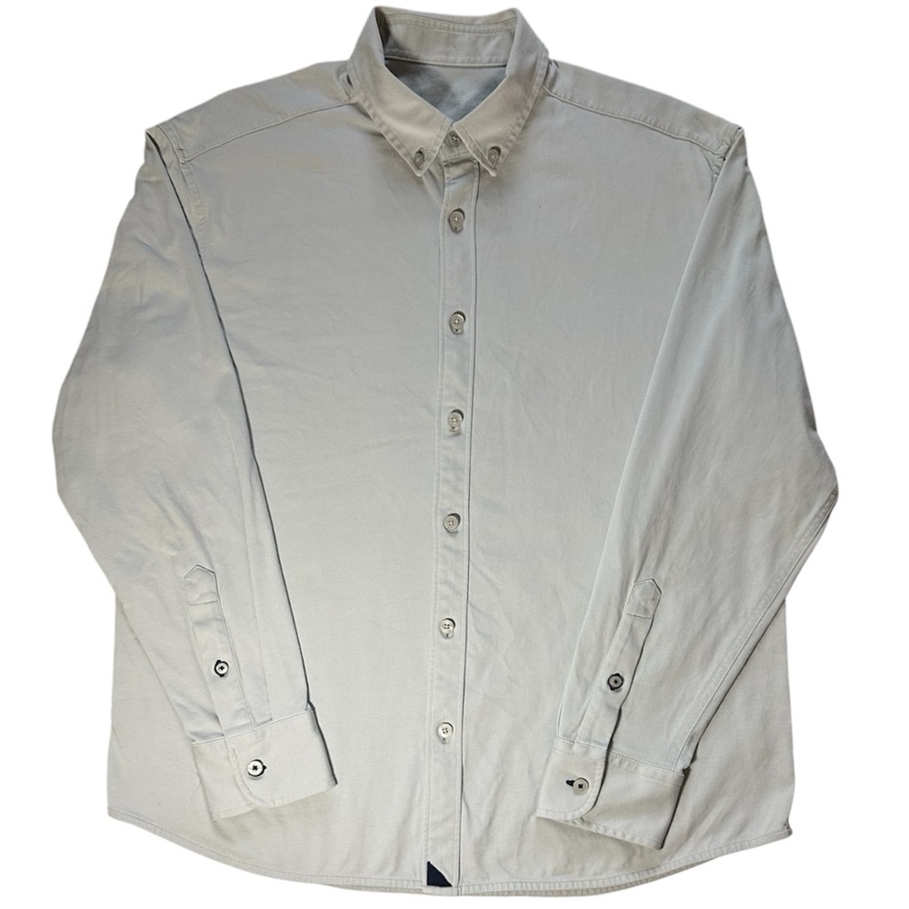 UNTUCKit Men's Gray Button Down Shirt Long Sleeve Untucked Fit Size Medium